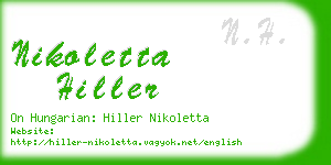 nikoletta hiller business card